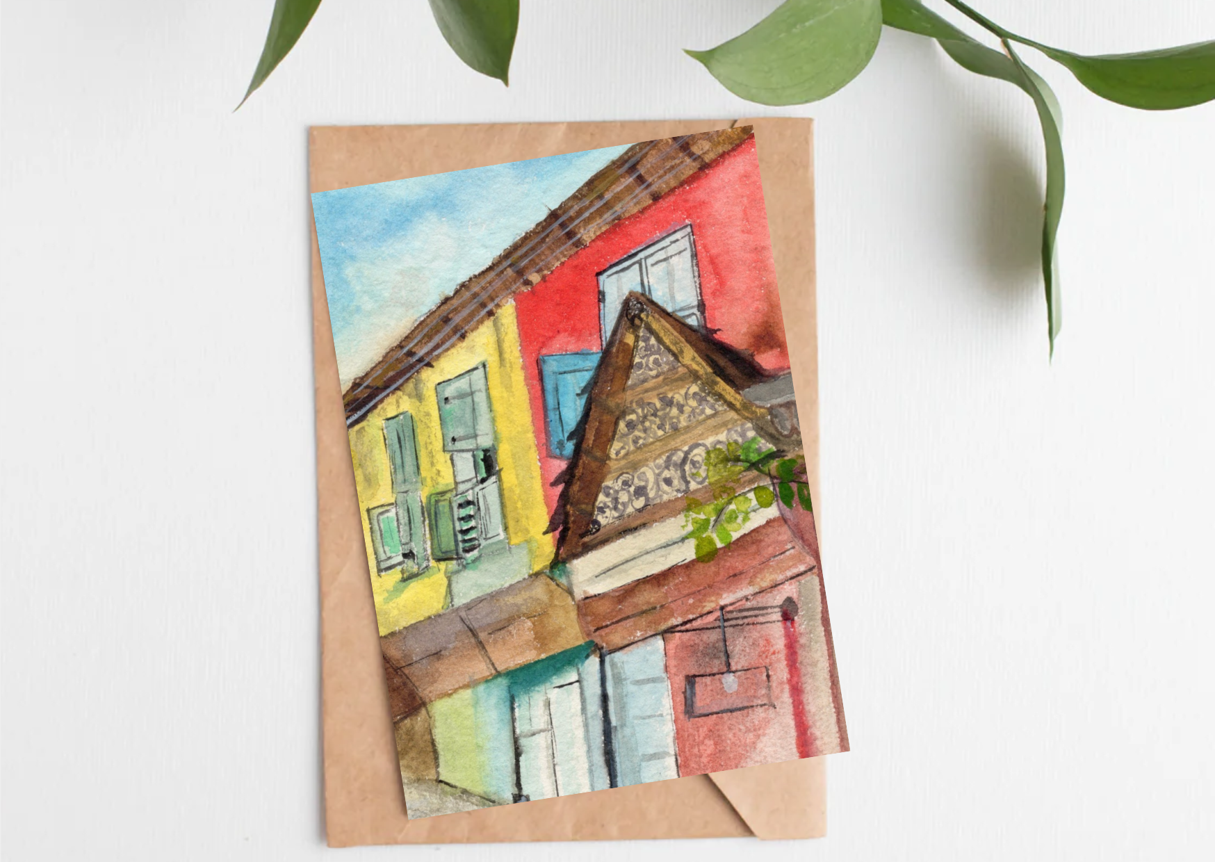 Jew Town Lane — A6 Postcards by Aishwarya Ashok